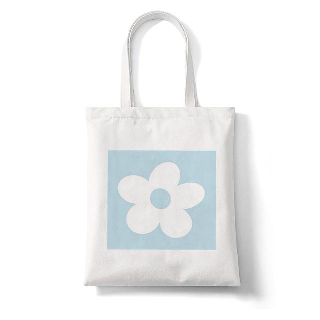 Женская холщовая сумка-тоут в стиле ретро с цветочным принтом — фото 4