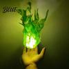 Realistic Burning Fireball Toy Floating Prop LED Glowing Flame Halloween Handheld Prop for Cosplay Effect Battery Powered Stage Light Party