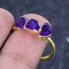 Anello Gioiello in Argento Sterling 925 con Ametista Grezza Naturale Misura Regolabile ETC-13671