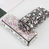 Portable Rhinestone-inlay Glasses Case Leather Magnetic Eyewears Storage Box Anti-splash Water Dust-proof