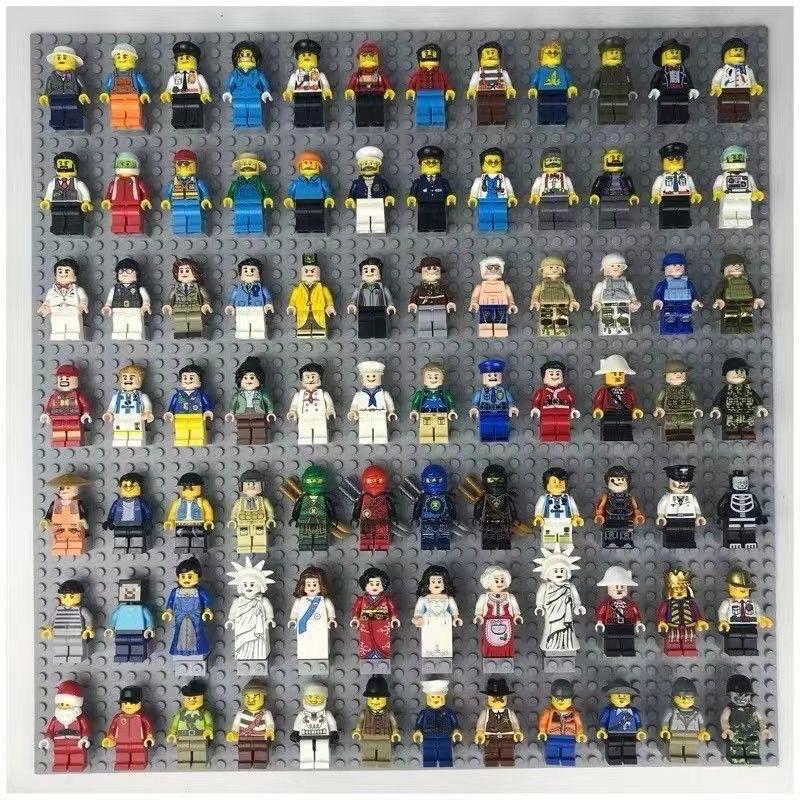 Small Particle Little People Building Block Toy Figures Characters Worker Police Soldier Superheros Building Block Bricks Toy