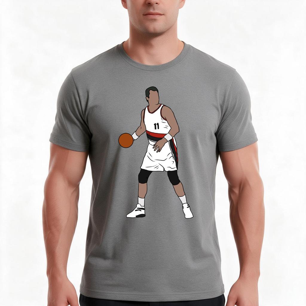 Arvydas Sabonis Portland TShirt Summer Casual Cotton Tee Oversized Streetwear Tops Vintage Graphic Print Unisex Unisex Unisex