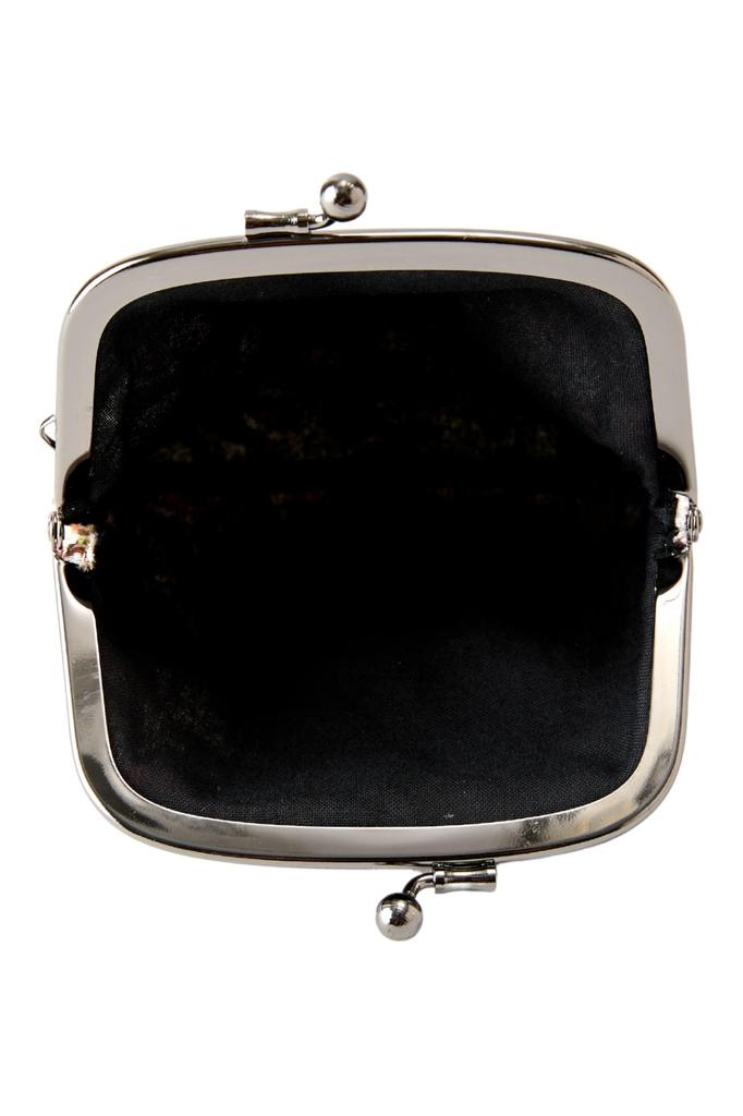 Uni Made in Futago Japanese Clasp Wallet Blossom Navy (0211) Seni, Japan, Chirimen, Pattern, 3.2-inch [Cherry Design, Blue]