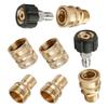 8pcs Brass High Pressure Hose connect quickly Kit, Replacement Parts, M22 to 3/8'' Washer