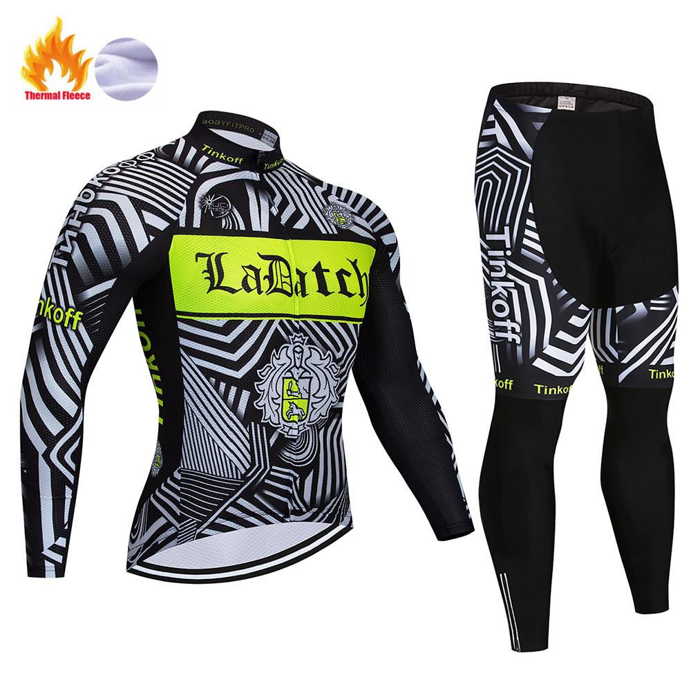 

2026 Winter Fleece Warm Thermal Fleece Cycling Jersey Set Men Tinkoff Mountian Bicycle Clothes Wear Ropa Ciclismo Racing Team Bike Cycling Clothing 4XL