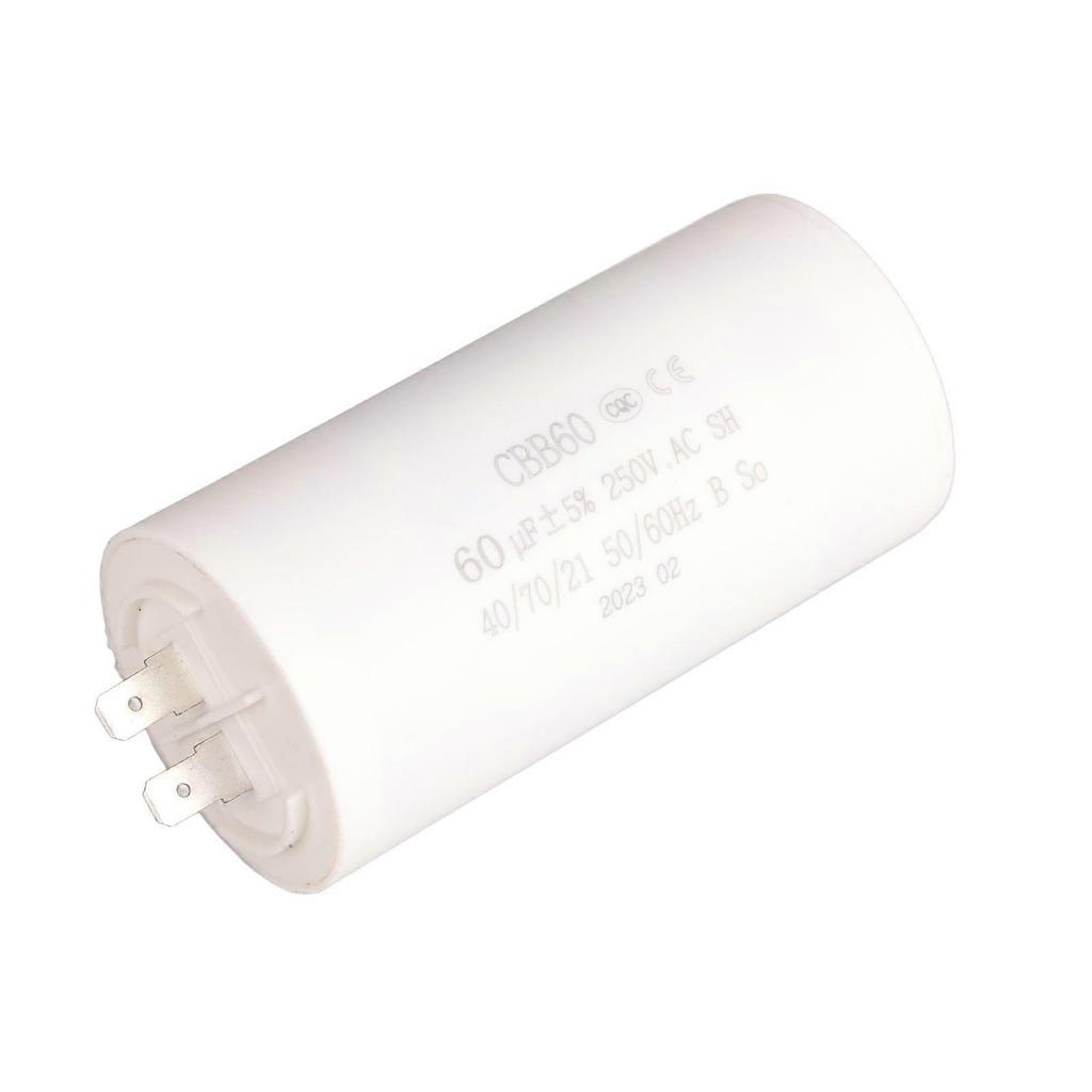 CBB60 Cylinder Shaped Run Capacitor AC 250V 60uF 50/60HZ for Motor Pump
