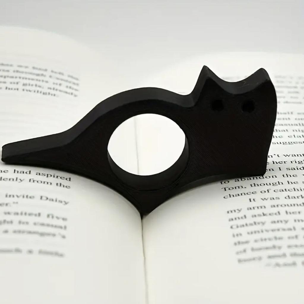 3D Printed Cat Thumb Book Page Holder, Cute Finger Bookmark for Reading, Novelty Page Keep for Book Lovers Gift