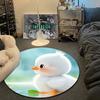 Vintage Round Rainbow Multicolor Rug Mat, Non-Slip Floor Mat for Office