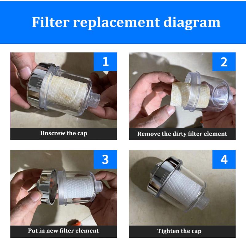 Sprchový filtr Koupelna Domácnost Sprcha Toaleta Kohoutek Čistička vody Zlepšení kvality vody Koupelnový filtr Univerzální