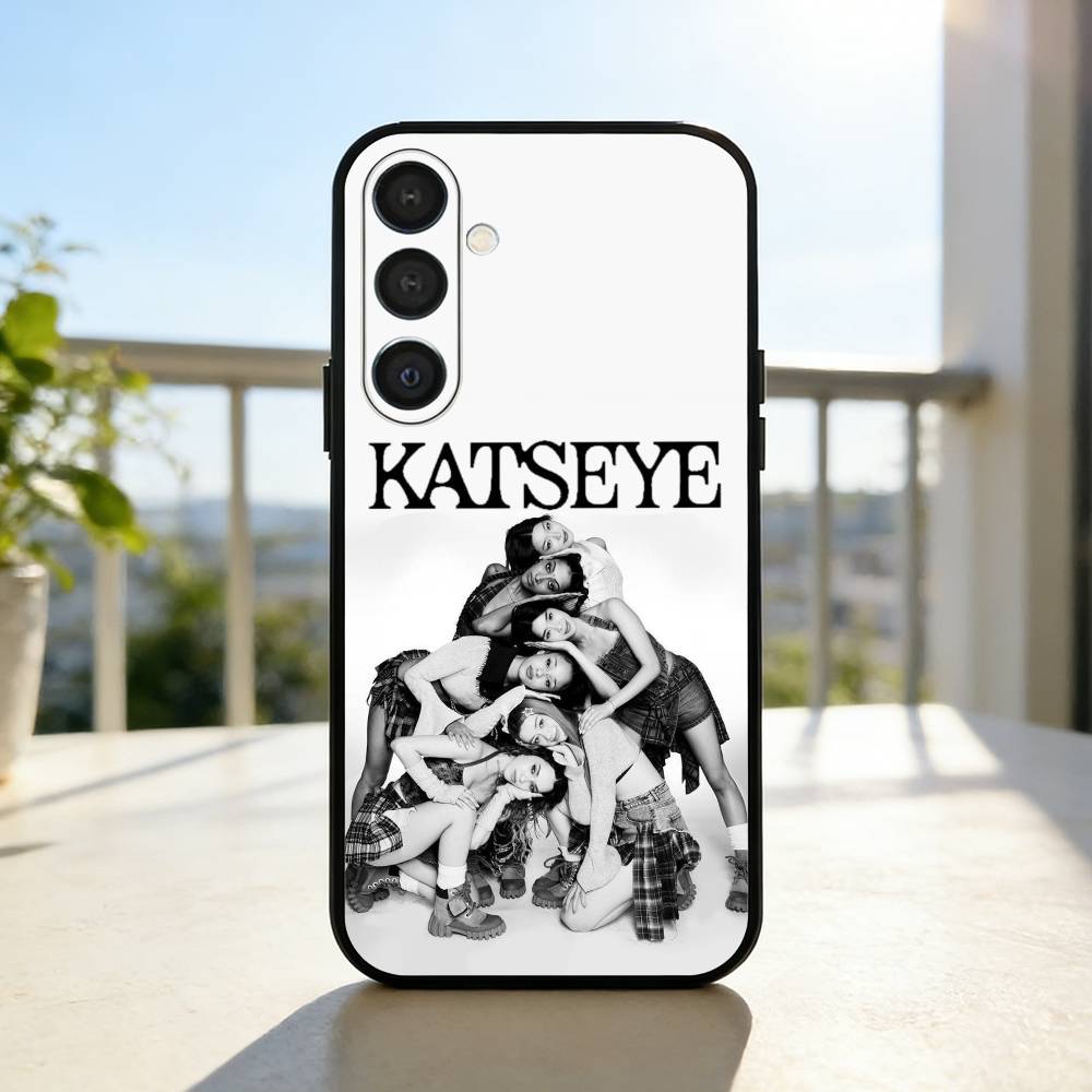 Heißes Musik K-KATSEYE Handyhülle Für Samsung A73,A21s,A22,A31,A32,A52,A53,A71,A80,Weiche Schwarze Hülle