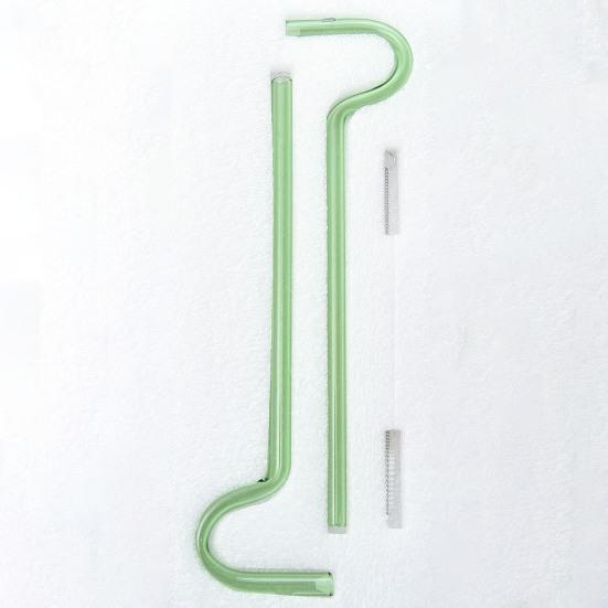 Lot de 2 pailles en verre teinté réutilisables avec brosse, bouchon amovible robuste pour boire de l'eau, fabrication soignée, pailles anti-rides pour les lèvres