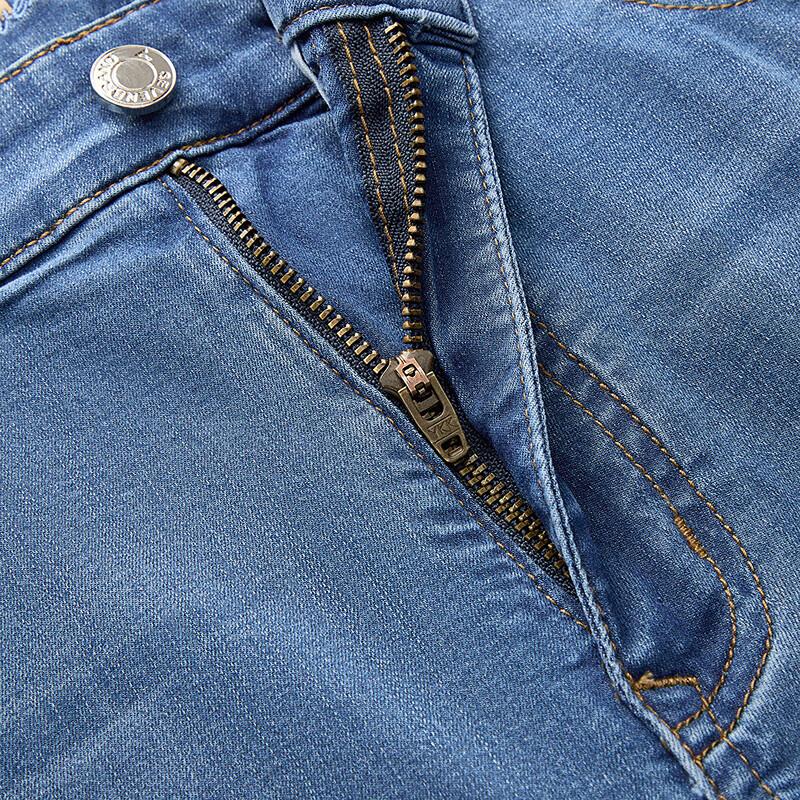 Men's Qipai Lyocell Blend Stretch Straight-Leg Jeans