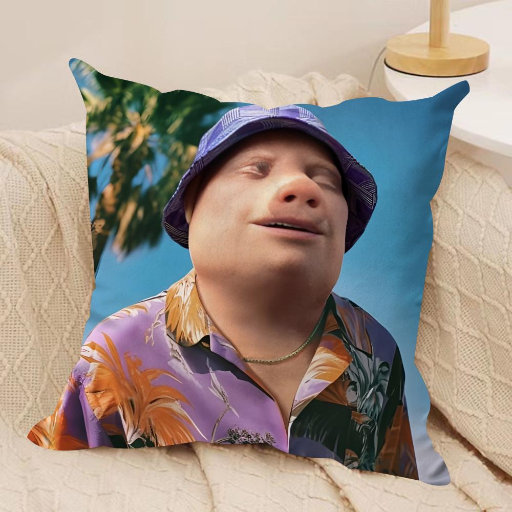 John Pork Is Calling Funny Cushion Cover Silky Short Plush DoubleSided Printed Pillow Case for Sofa All Seasons Home Decor Gift