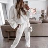 Trainingsanzüge Damen Fleece Hoodies Zweiteiliges Set Frühling Herbst Sweatshirts Hosen Sets Weibliche Winter Casual Sportanzüge