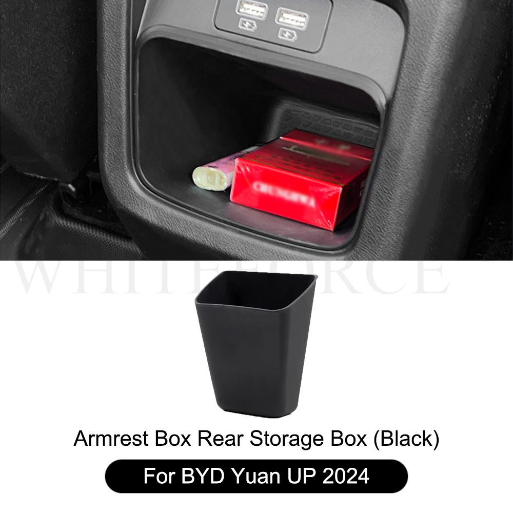 For BYD Yuan UP 2024 Center Control Water Cup Holder Armrest Storage Box Central Lower Storage Box Trash Can Organizer Accessory