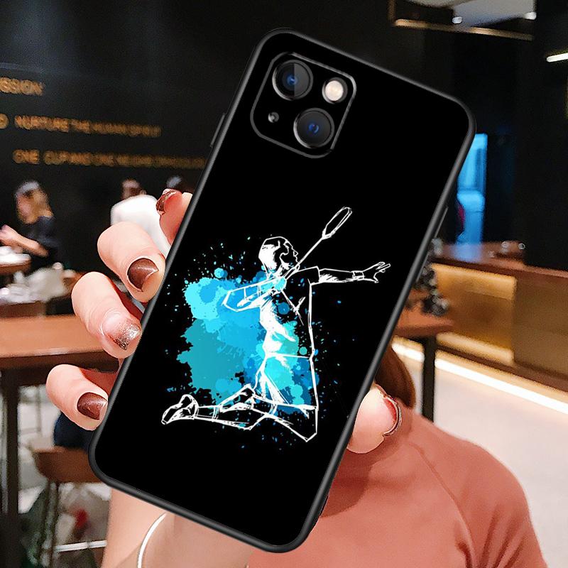 Badminton Sport Phone Case For iPhone 16 Pro Max 15 14 13 12 11 Pro Max Plus 12 13 Mini XR 16e Funda Cover
