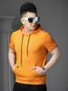 Europäischer Stil Einfarbiges Kapuzen-Kurzarm-T-Shirt für Herren, Sommer Trendiges Schlank geschnittenes Halbarm-Kapuzensweatshirt, Sportlich Lässig Hoodie
