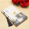 17 * 11 cm chinesischer Stil Lotus Vintage-Notizbuch mit Quaste Blank Kraft Tragbarer Mini-Notizblock zum Basteln