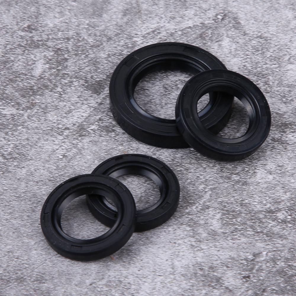 4Pcs Rubber Crank Case Oil Seal Black Engine Oil Seal Durable Oil Seal Kit  For Scooters