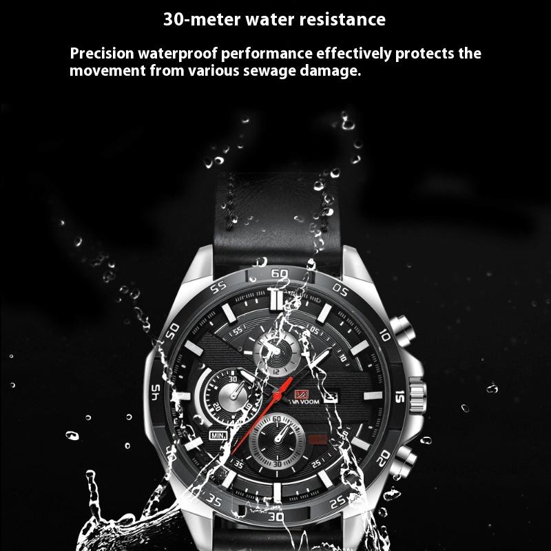 VA VA VOOM Brand Sports Watch Men's Waterproof Belt Business Watch