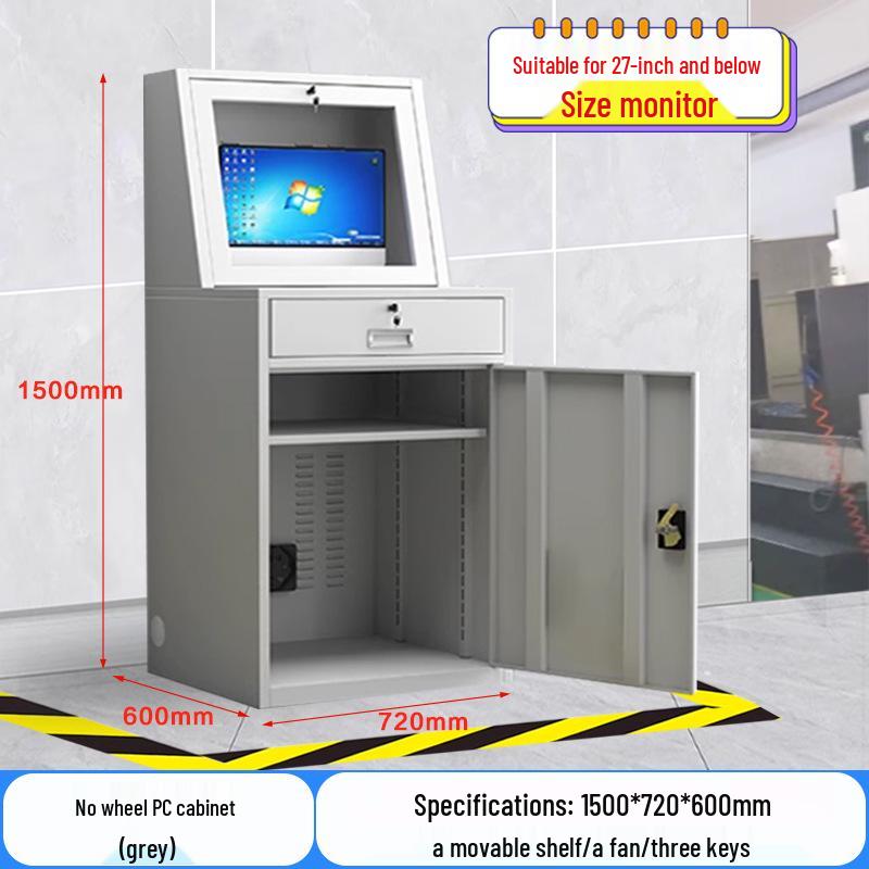Durable Moisture-Proof Movable Industrial PC Cabinet for CNC Workshop