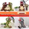 Dinosaur Plush Hand Warmer Pillow & Nap Puppet Stuffed Toy