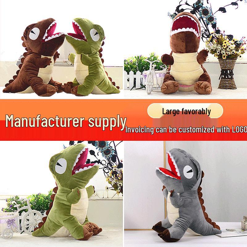 

Dinosaur Plush Hand Warmer Pillow & Nap Puppet Stuffed Toy 45cm Tall, 335g