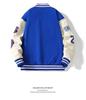 Jachetă de baseball brodată în stil retro american de colegiu pentru tineri