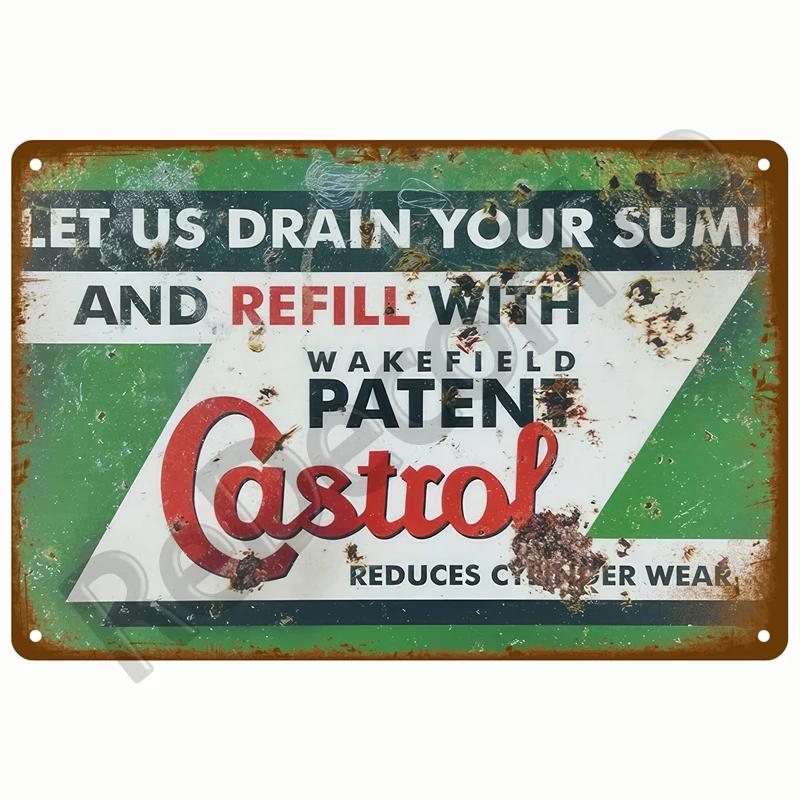 Retro Motor Oil Gas Tire Závodní plechová cedule Plakát Železné pláty Plechová cedule Garáž Bar Hospoda Klub Muž Jeskyně Dekor domova Nástěnná dekorace Umění