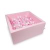 Dry Pool 90x90x40cm Powder Pink with 400 Balls: Light Pink, White, Transparent, Powder Pink