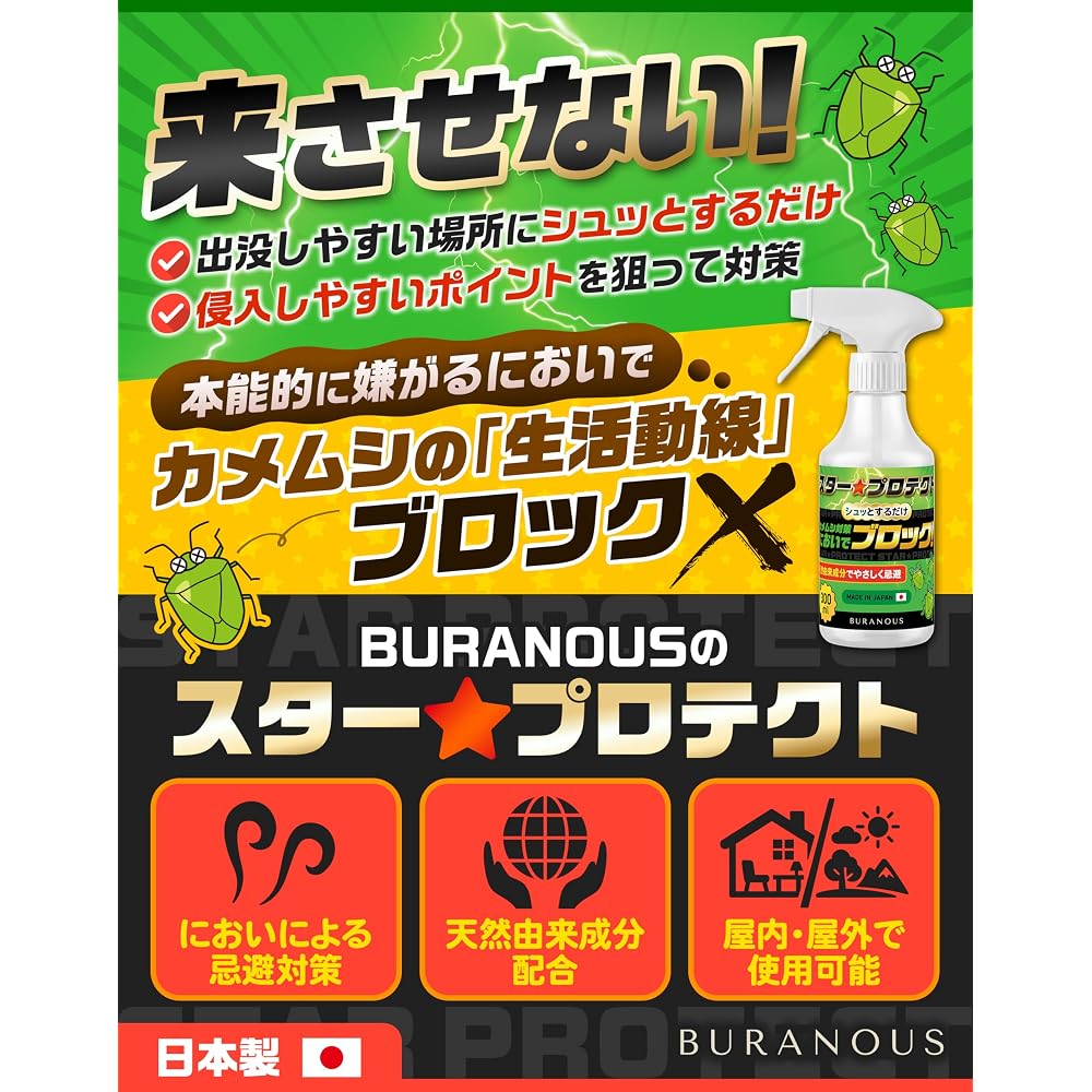 [For stink bug control] Stink bug spray [Peppermint scent that stink bugs dislike] BURANOUS