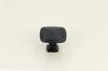 4 x Square metal furniture knob, black