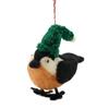 The Seasonal Gift Co. Vogel mit Hut Filz Hängedekoration
