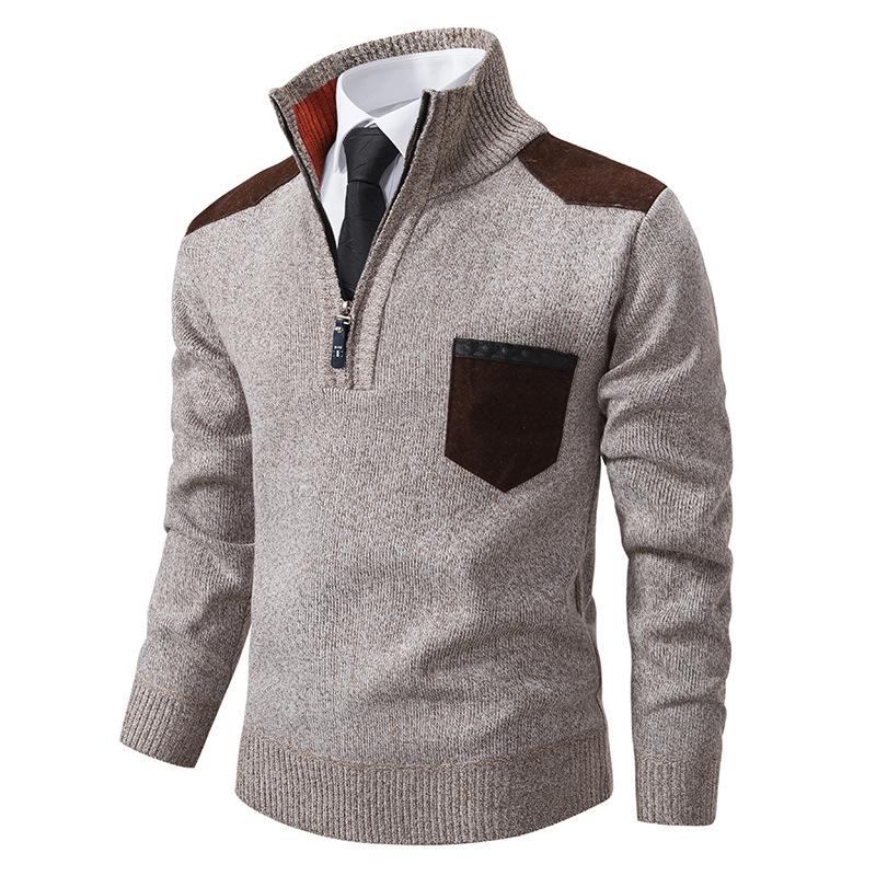 Maglione da uomo 2024 Business a collo alto in maglia grossa