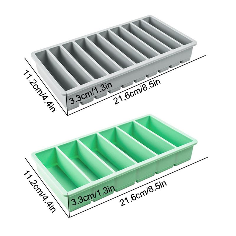 Jätteförvaring för mat måltid sås med lock silikon frysbrickor extra stor soppa is 6/10 kuber bricka mat frysformar