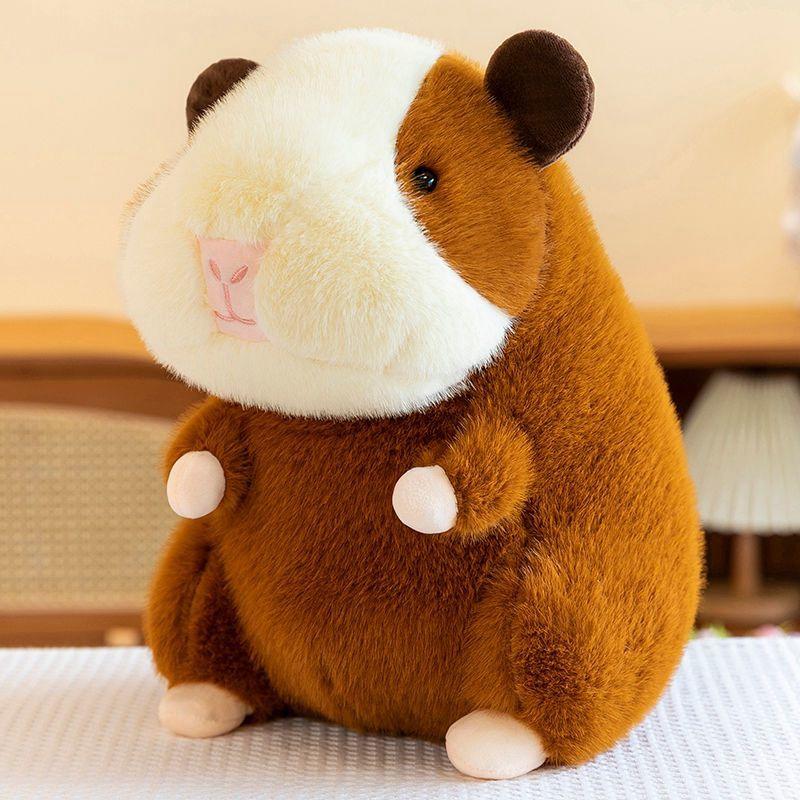 25CM Cute Water Guinea Pig Plush Toy Dutch Pig Super Soft White And Brown Guinea pig Doll For Children's Birthday Christmas Gift