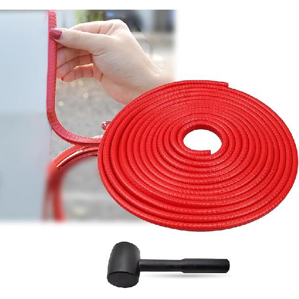 Car Door Edge Guards Black, 32.8Ft(10M) Car Door Edge Protector Rubber U Shape Edge Trim Universal Fit For Jeep Trucks Offroad SUV All Vehicles With