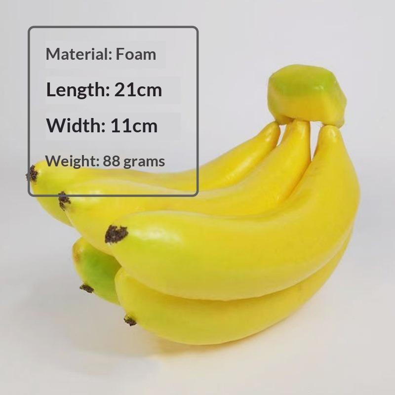 1PC Artificial Banana Decorative Plastic Fake Fruit Realistic Display Simulated Banana For Wedding Christmas Decor