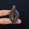 Dragon Blood Jasper Gemstone Pure Copper Wire Wrapped Designer Handmade Pendant Jewelry For Her