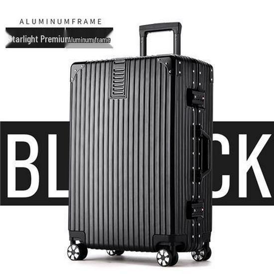 Aluminiowa walizka na kółkach męska i damska z uniwersalnymi kółkami i zamkiem szyfrowym - 20" i 24"