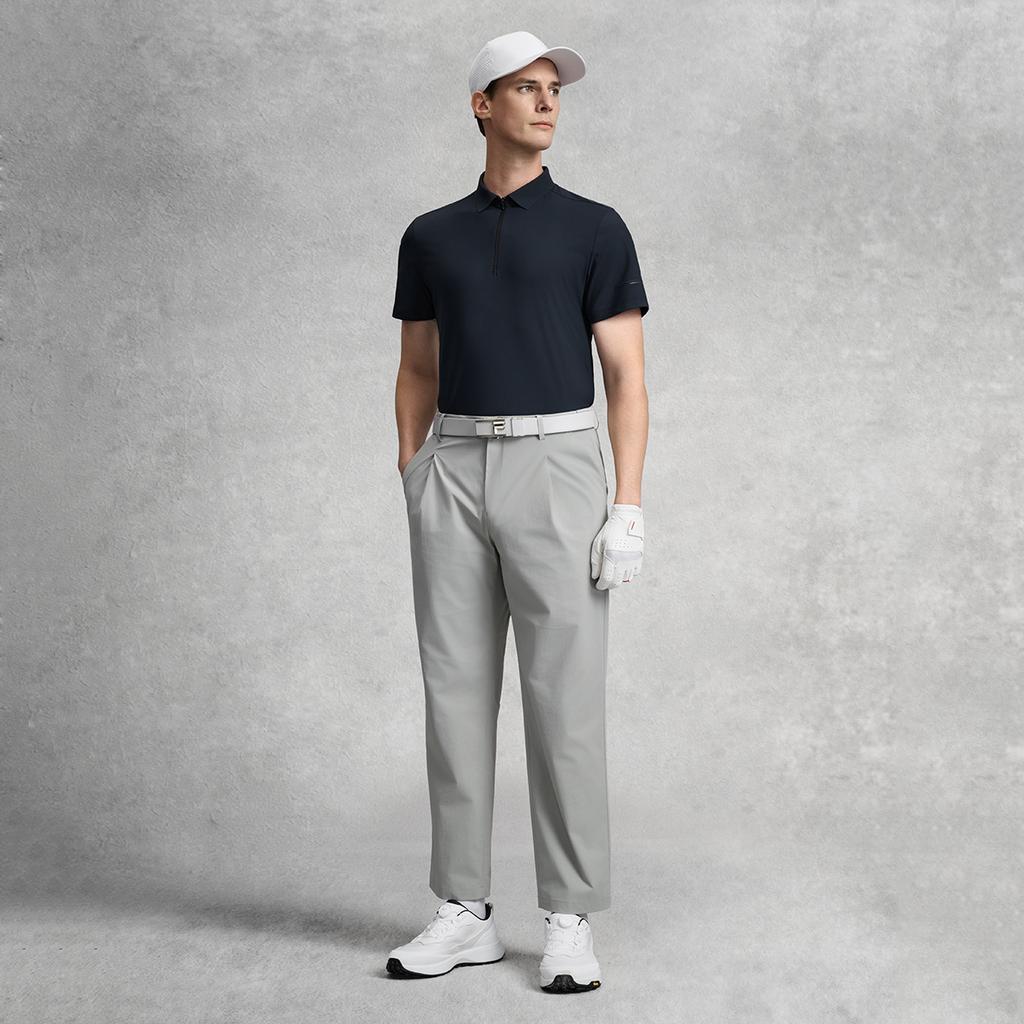 Fila Golf Series Simple Classic Basic Solid Color Sports Golf Versatile Comfortable Straight Leg Woven Casual Pants Men Bottoms A11M625812FDY