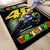Tappetino da Pavimento Tappeto da Salotto Tappeto da Corsa Moto The Doctor Nero Giallo Pista da Corsa con Numero 46 Design Dinamico Decorazione per la Casa