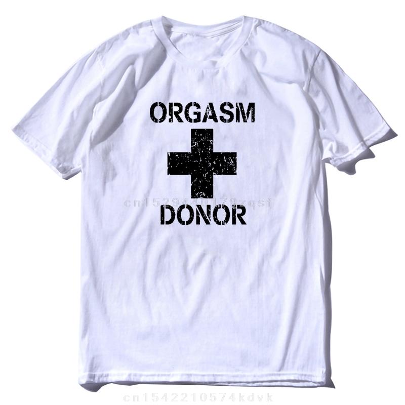 Black Humor Orgasm Donor Funny Humor American Pie Movie Novelty Gift Men T-shirt Woman Funny Fashion Casual Cotton Printed Shirt