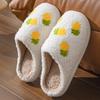 Embroidered Fruit Design Men's & Women's Indoor Cotton Slippers