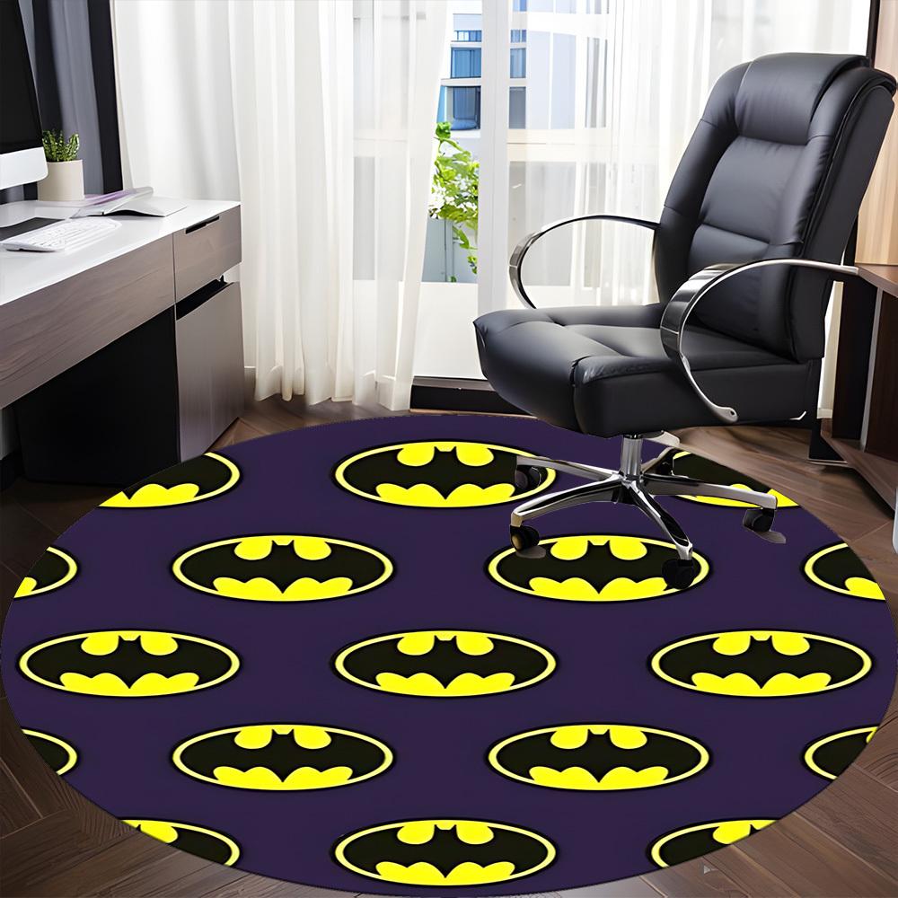 1pc Batman Office Round Area Rug, Under Office Chairs Bedroom Living Room Home Decor, Room Deco, Available in Various Sizes