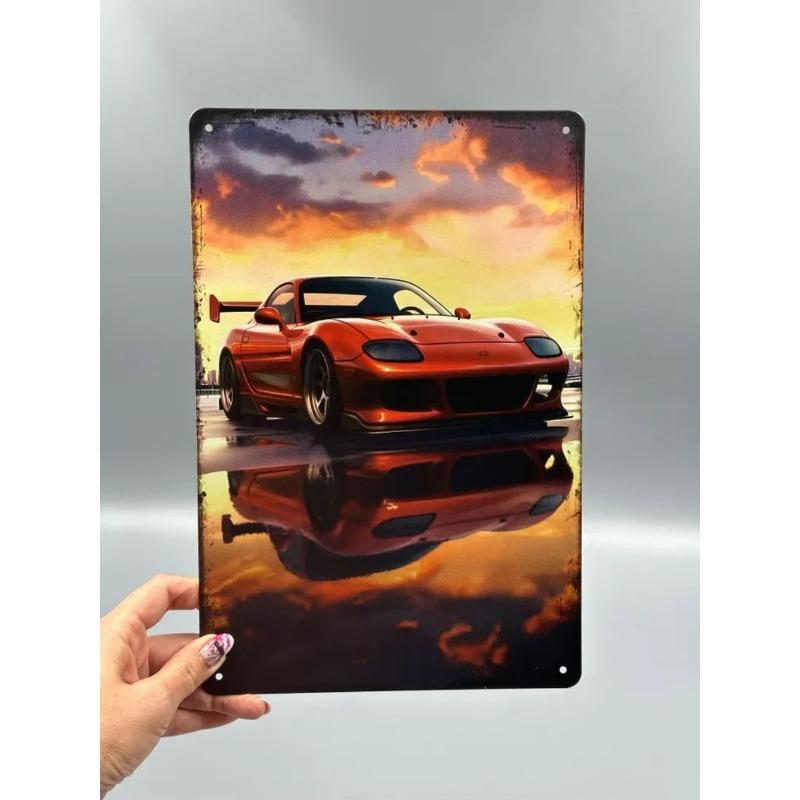 Auto Metal Wall Sign, Garage Bar Decor Plaque 20x30cm