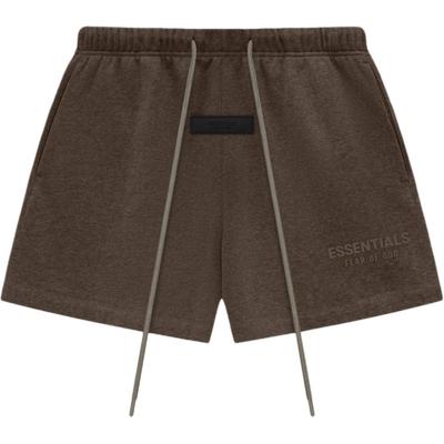Essentials 2024 Summer Collection SS24 Sweatshort Solid Color Strappy Loose American Style Casual Shorts For Men Heather Wood 160SU242002F