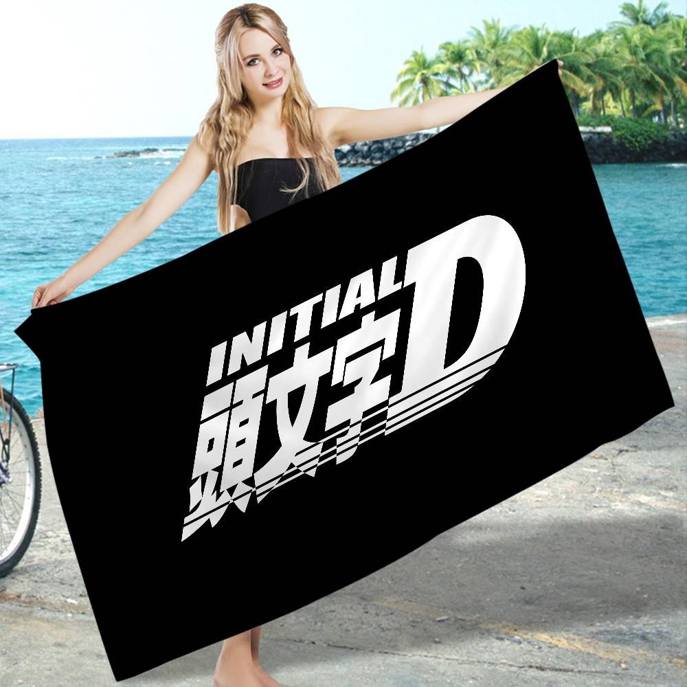 Initial D Microfiber Blanket Quick Drying Beach Towels Oversized Printing Super Absorbent Pool Towel Blanket Cotton 30x30cm