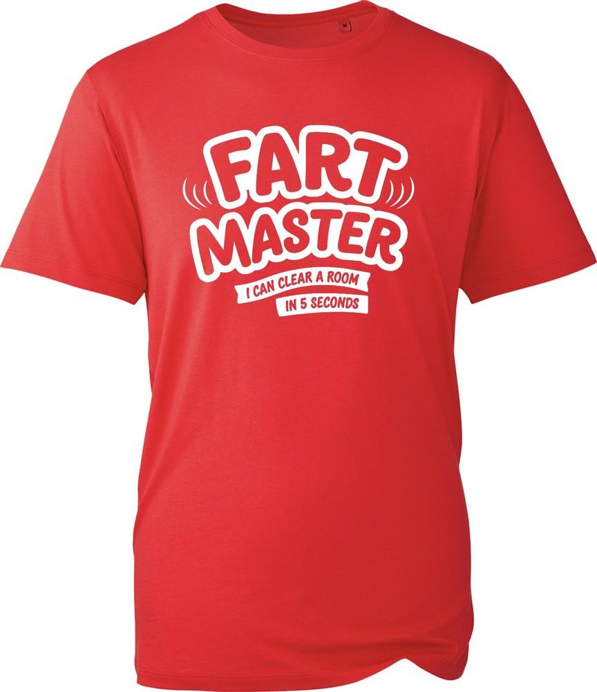 Fart Master Funny Unisexs Slogan Tee Rude Novelty Joke Gift Graphic Print Tshirt S