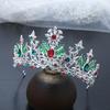 1 Stück Mode Weihnachts-Tiara mit Schneeflocken Haarkrone Stechpalme Edelsteine Aufwändiges Festliches Design Perfekt für Weihnachtsfeiern Cosplay